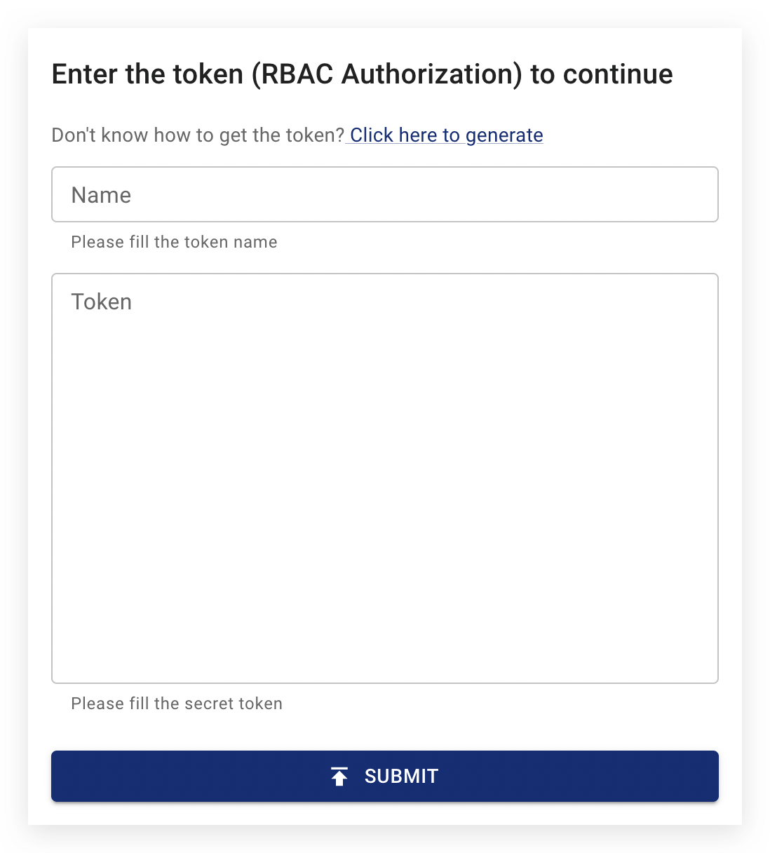 Dashboard Token Login 1