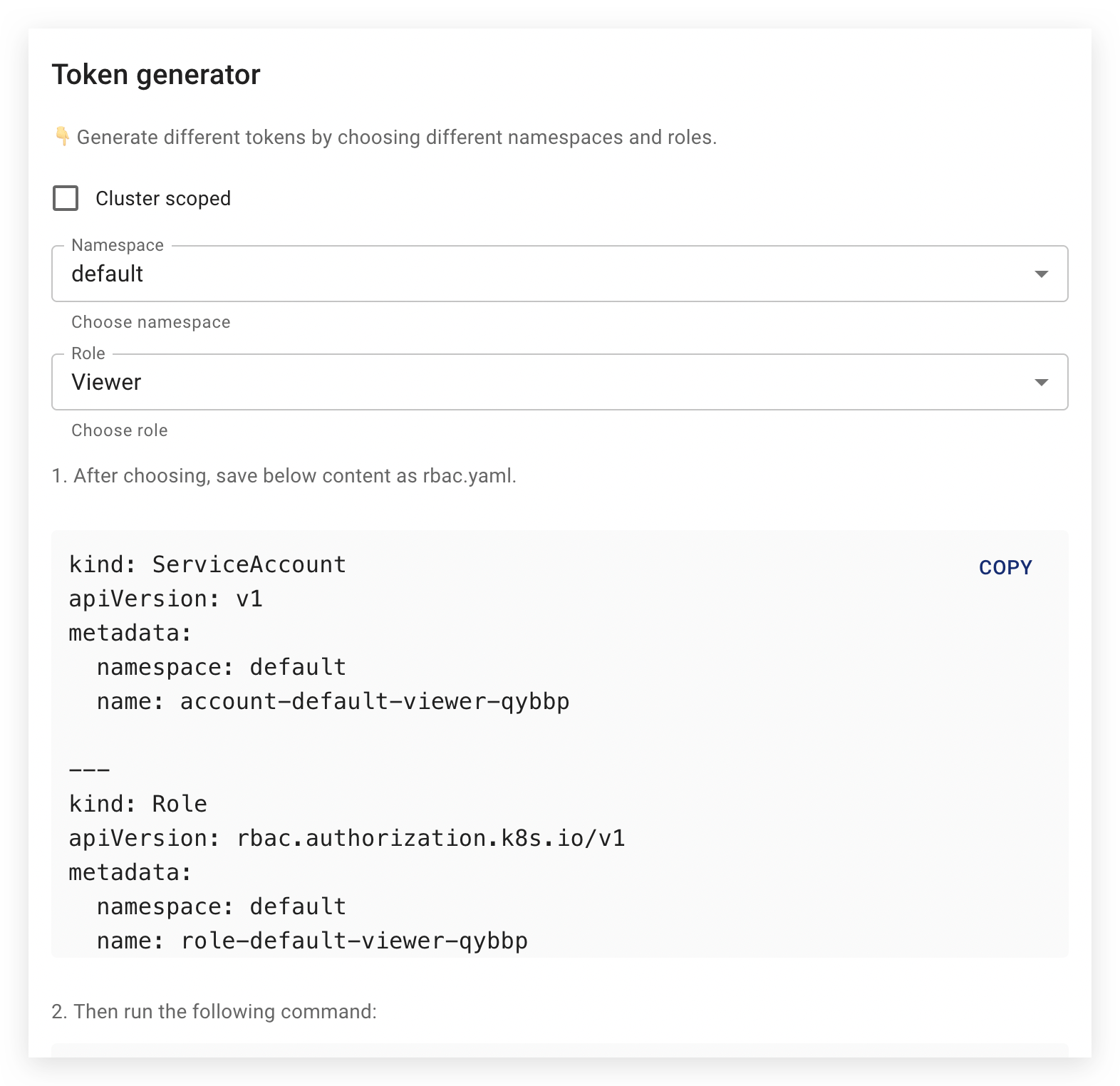 Dashboard Token Generator